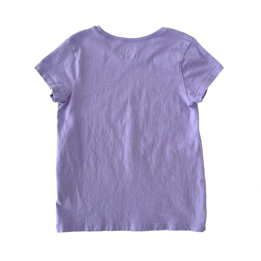 The Children's Place Lavender Cat Short Sleeve School Tee | Girls S/P (5/6)